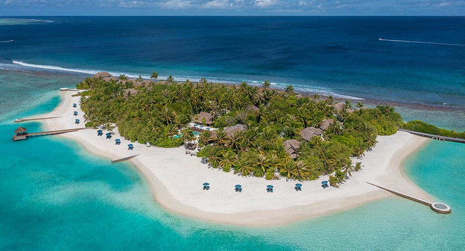 Naladhu Private Island Maldives Aerial Shot 