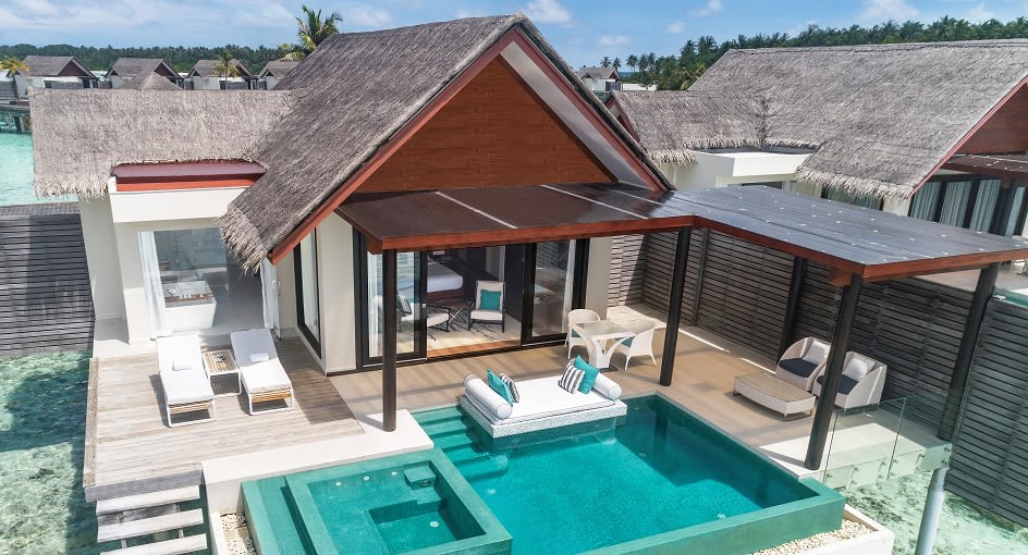 Deluxe Water Pool Villa Exterior View at Niyama Private Islands Maldives
