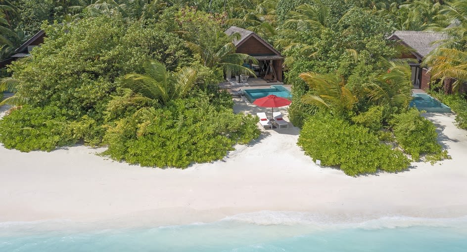 Exterior View of Deluxe Beach Pool Villa at Niyama Private Islands Maldives
