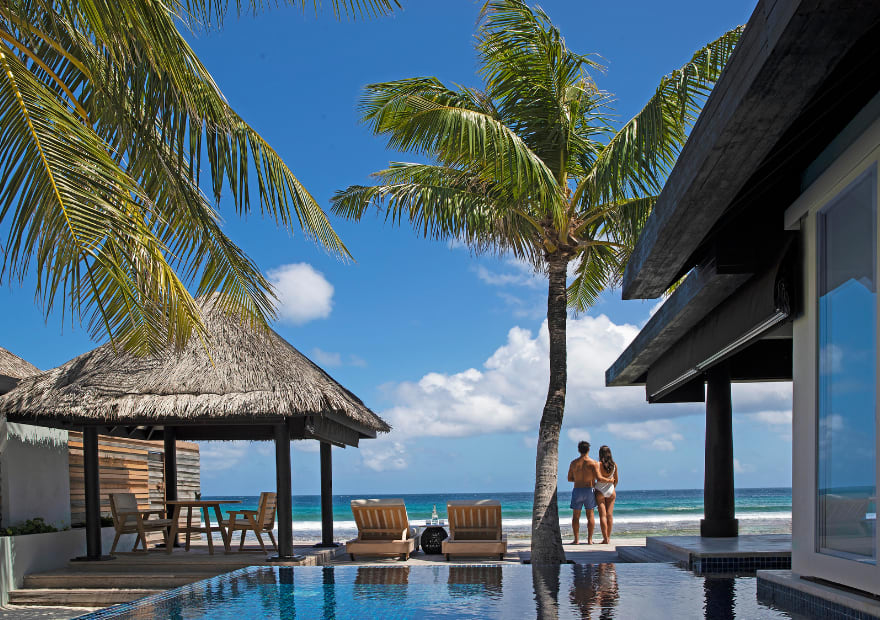 Infinity Pool of the Two Bedroom Ocean House with Pool at Naladhu Private Island Maldives