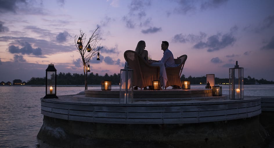 Private dining at Naladhu Private Island Maldives