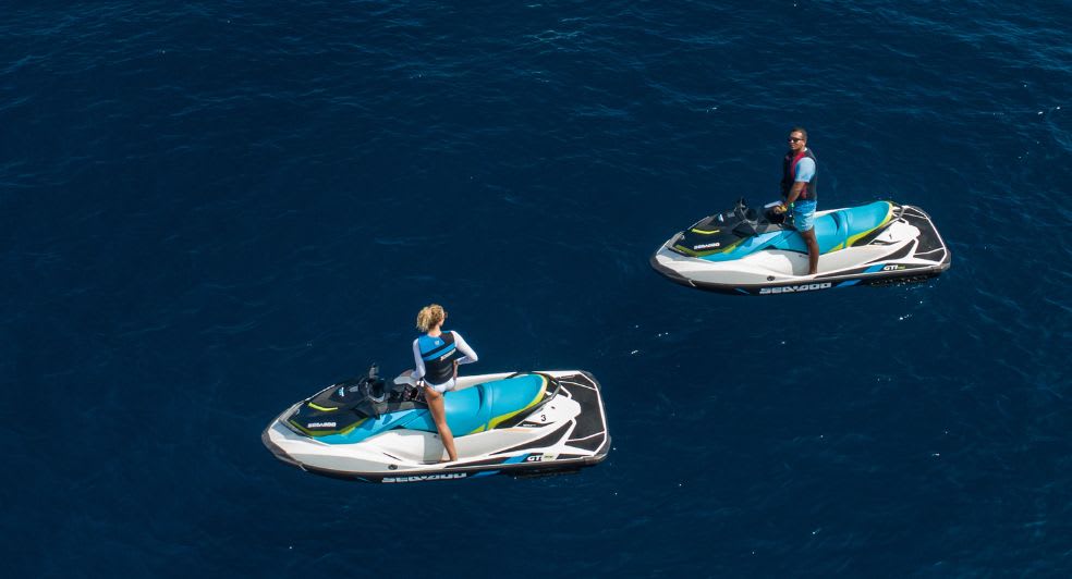 Watersports jet skiing experience available for guests of Anantara Dhigu Maldives Resort, Anantara Veli Maldives Resort and Naladhu Private Island Maldives Resort