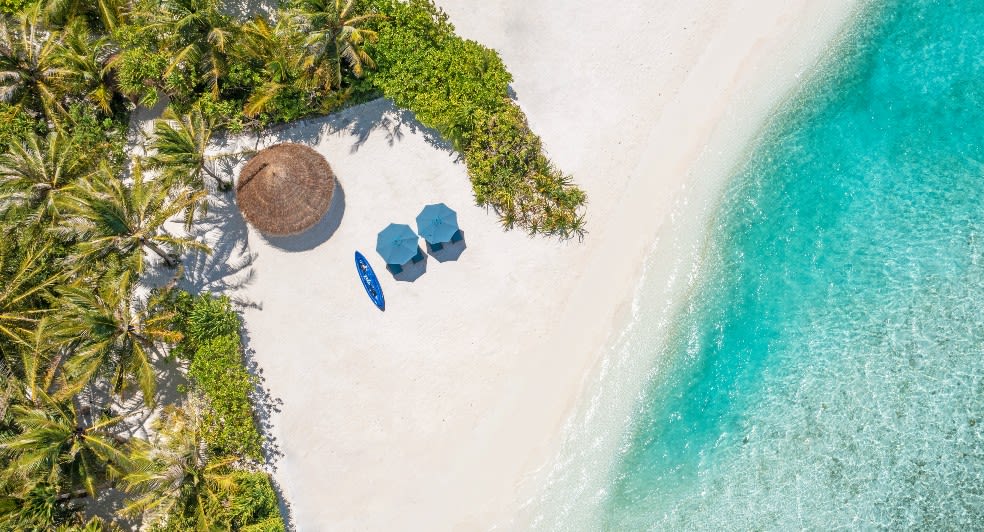 Tow Bedroom Beach Pool Residence Private Beach at Naladhu Private Island Maldives
