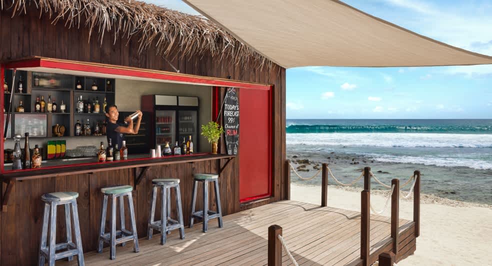 Surf bar on the beach in the Maldives - Surf Shack at NIyama Private Islands Maldives