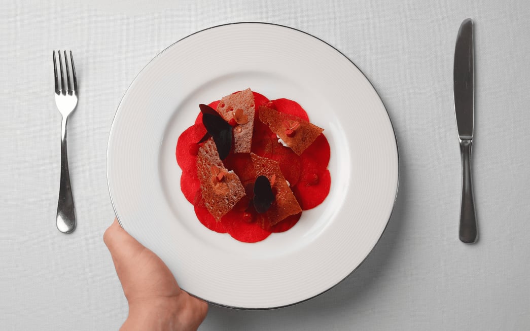 In room dining food presentation