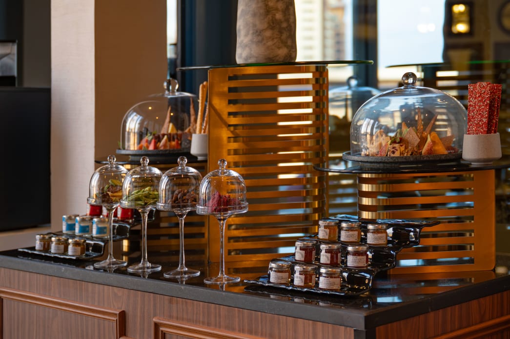 lounge food display