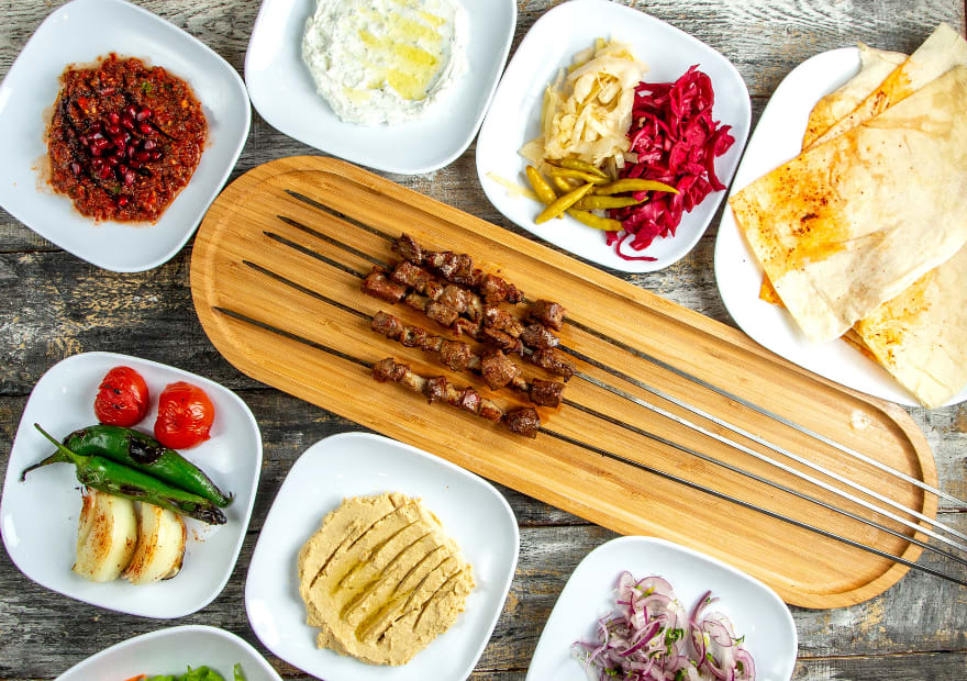 Mongolian food layout