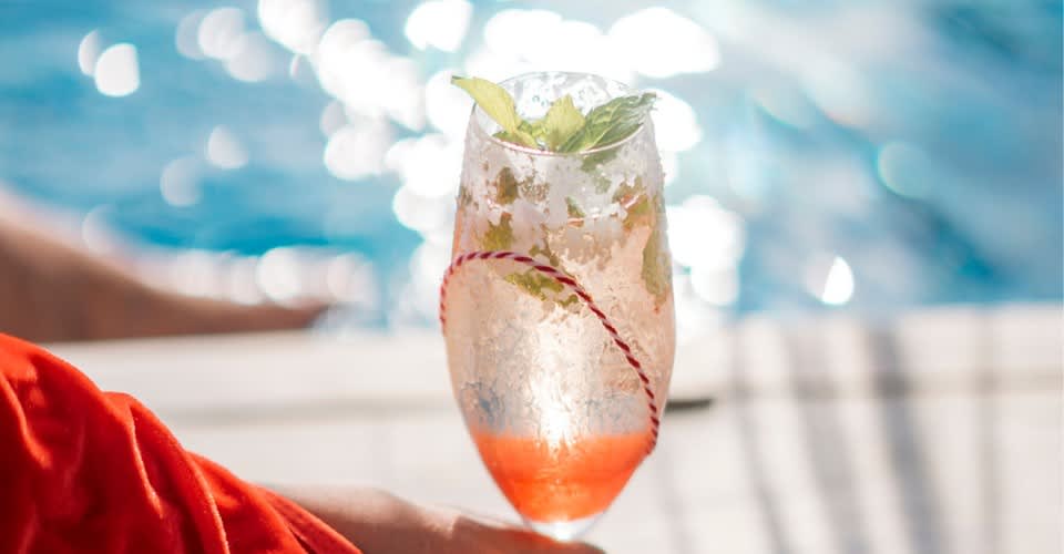 New Year and Christmas cocktails by the pool at NH Maldives Kuda Rah Resort