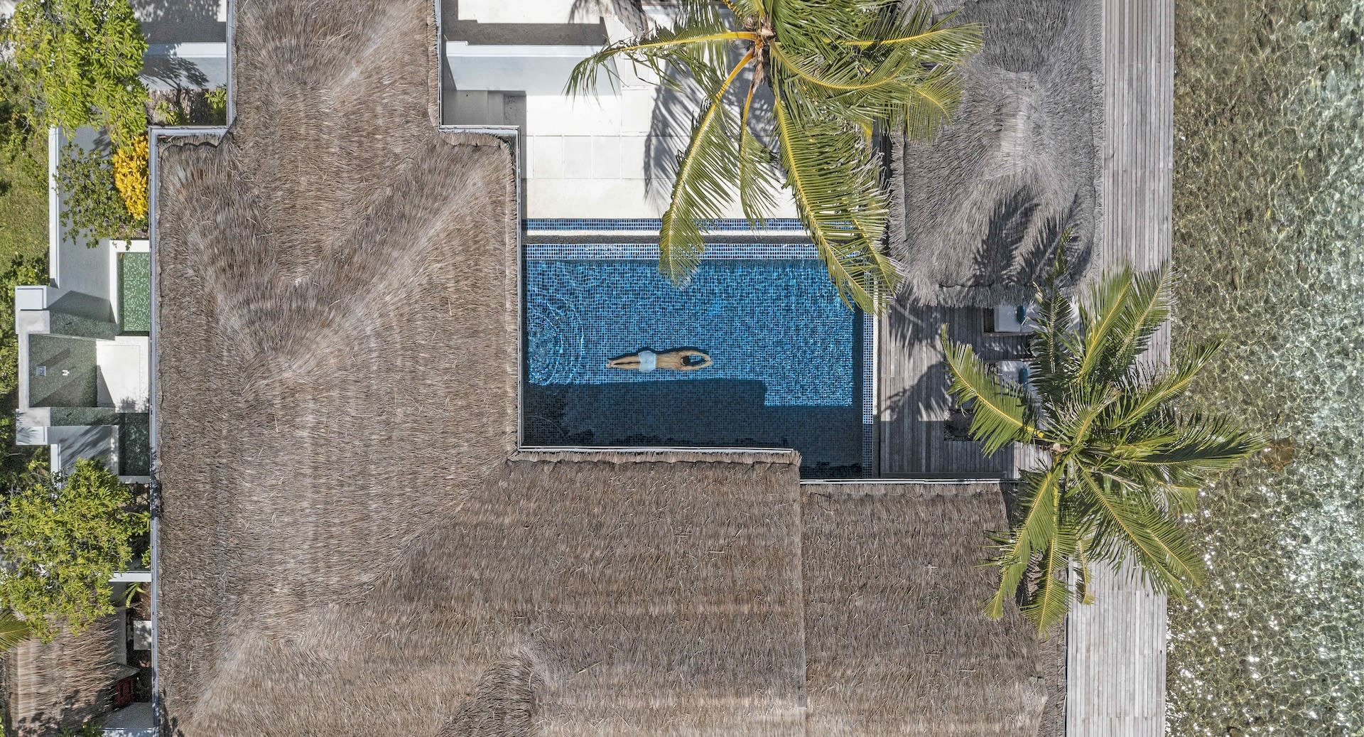 Ocean House Aerial View at Naladhu Maldives