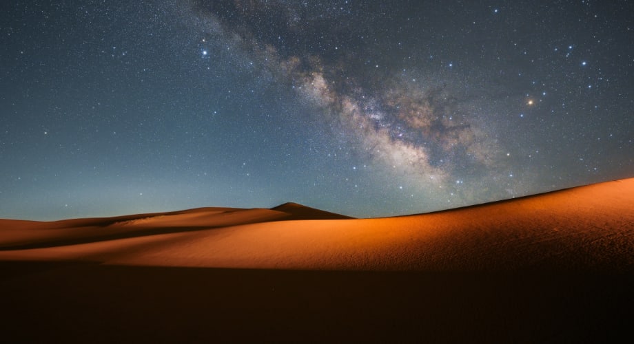 Night sky perfect for stargazing escape adventure