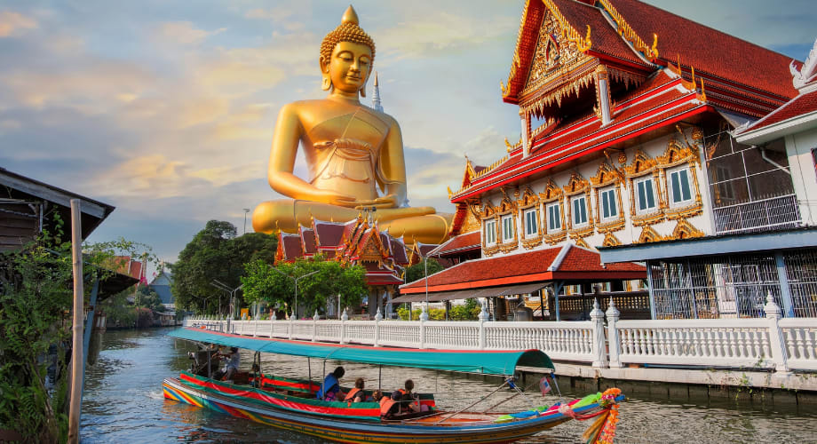Boat ride across the river in Bangkok
