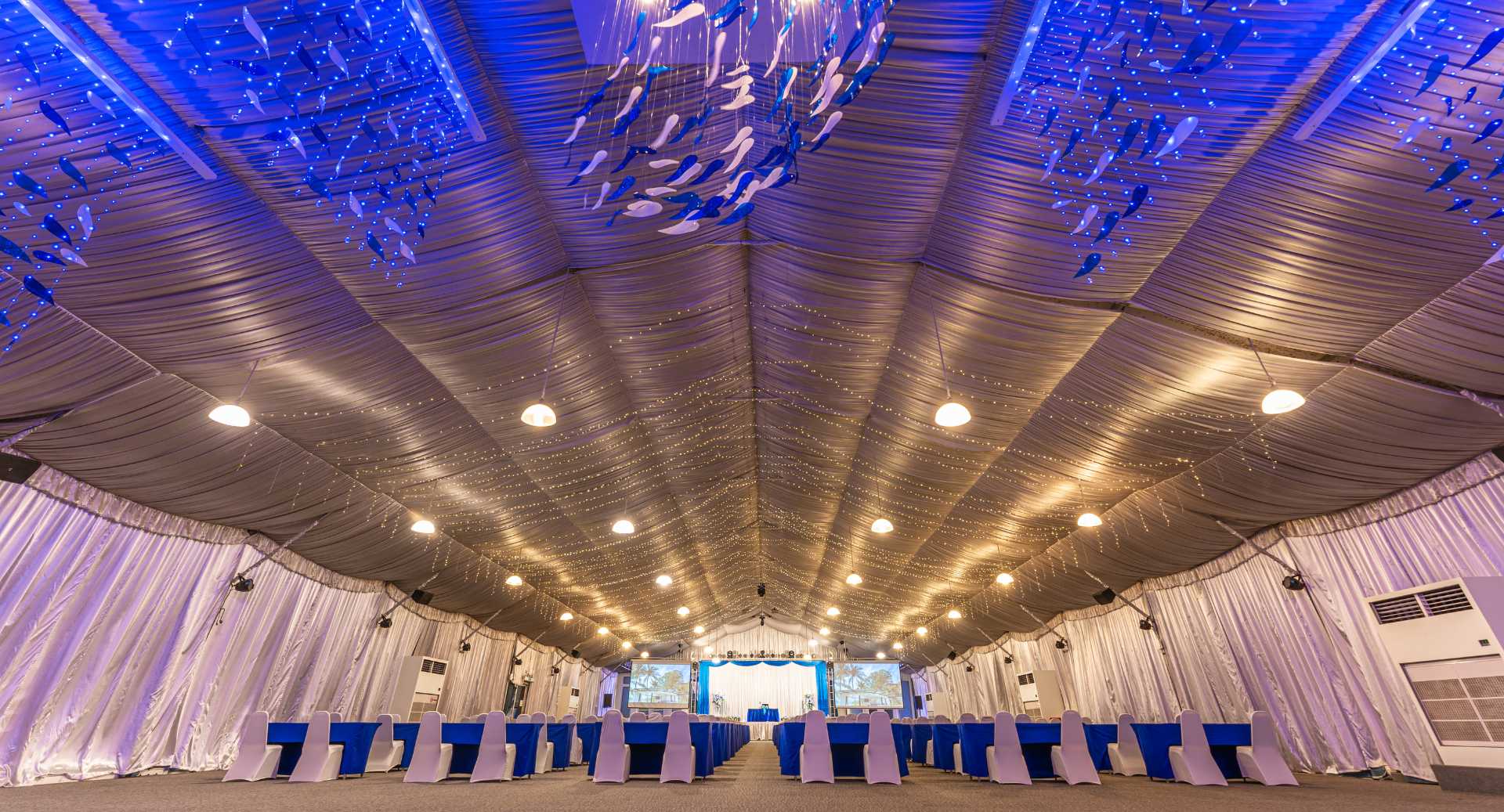 Grand ballroom at NH Boat Lagoon Phuket set up for conference or corporate event