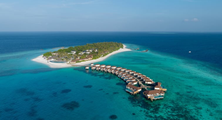 Island aerial view - Avani+ Fares Maldives Resort