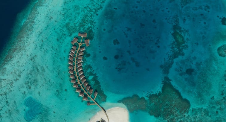 Aerial view of Dolphin Bay _ Avani+ Fares Maldives Resort