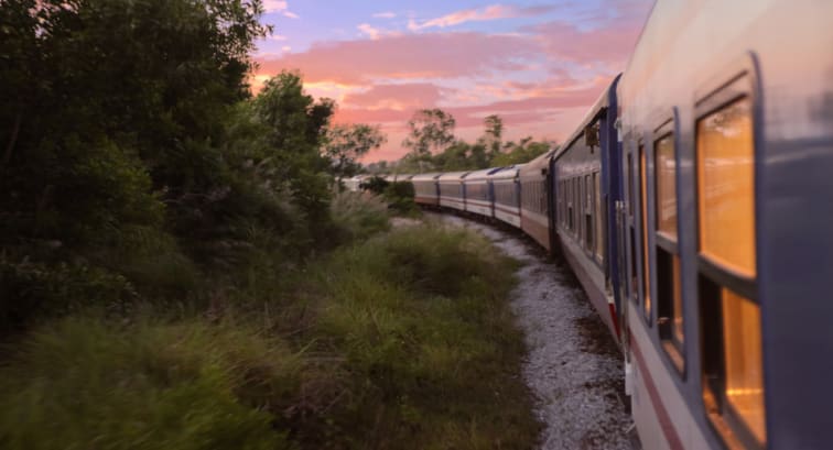 Slow travel on a train
