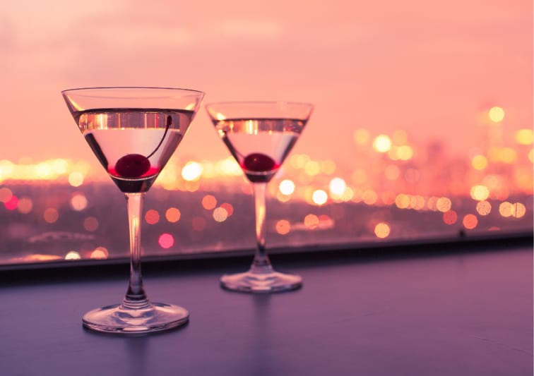 Sunset Cocktails on the roof top