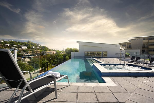 infinity pool at sunset in Townsville