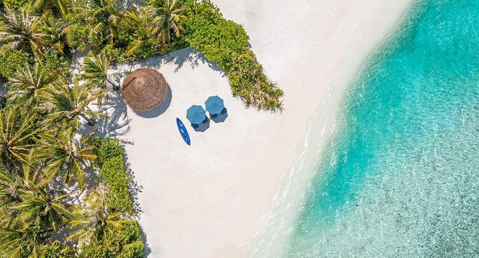 Naladhu Private Island Maldives Beach Aerial