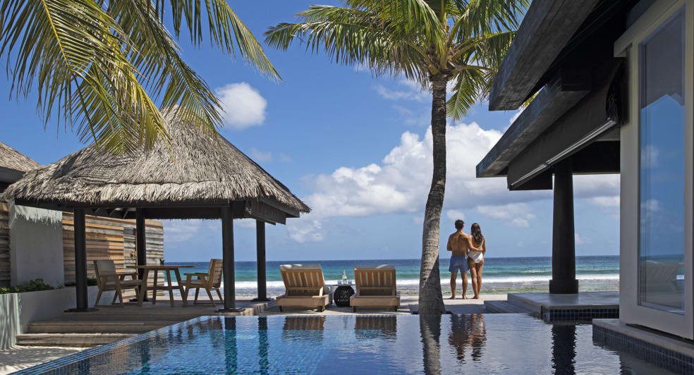 Exterior view of the Ocean House with Pool at Naladhu Private Island Maldives