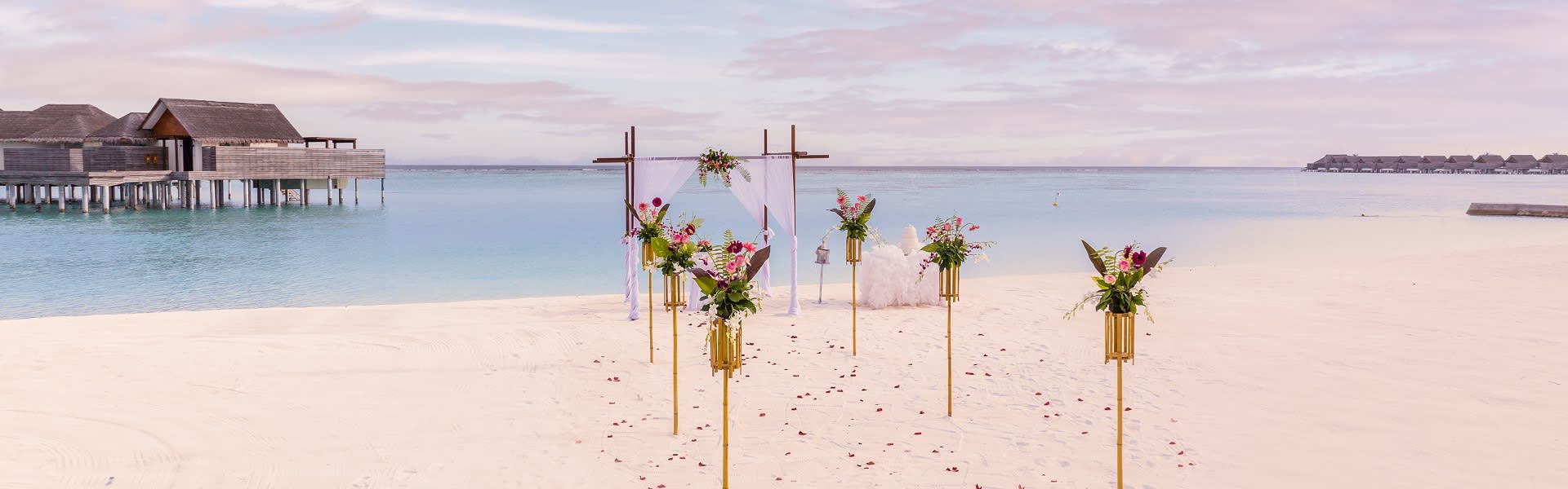Intimate beach wedding ceremony at Niyama Private Islands Maldives
