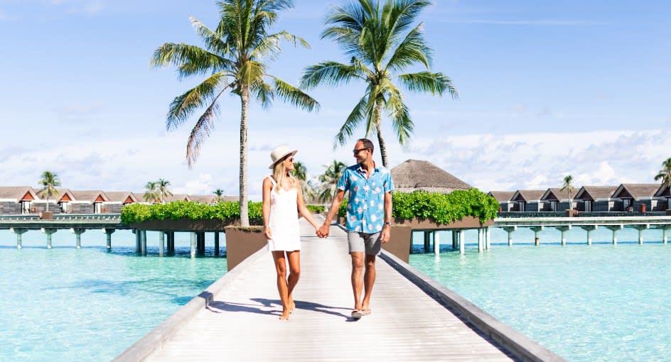 Couple enjoying walk at Niyama Private Islands Maldives