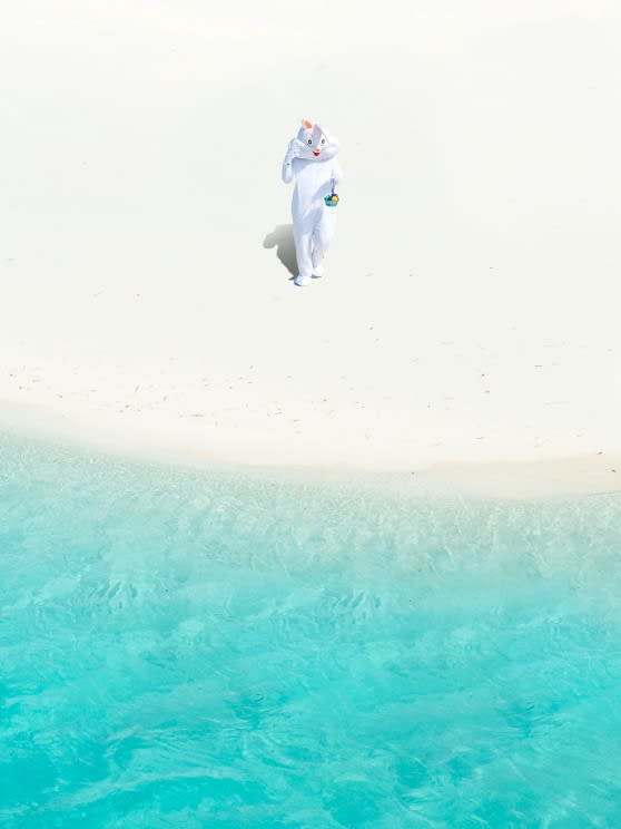 Easter Bunny on the beach at Niyama Private Islands Maldives