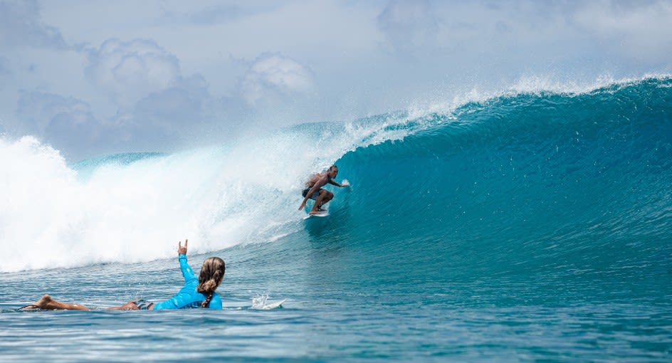 Surfing with the best waves at Niyama Private Islands Maldives